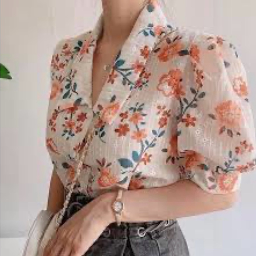 J.ING summer floral top M